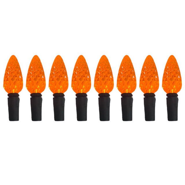 Celebrations Orange 100 ct 2 in. LED C6 Halloween String Lights