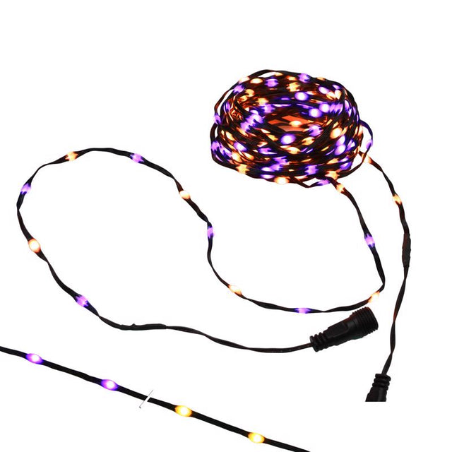 Celebrations Orange/Purple 100 ct LED Ribbon Lights