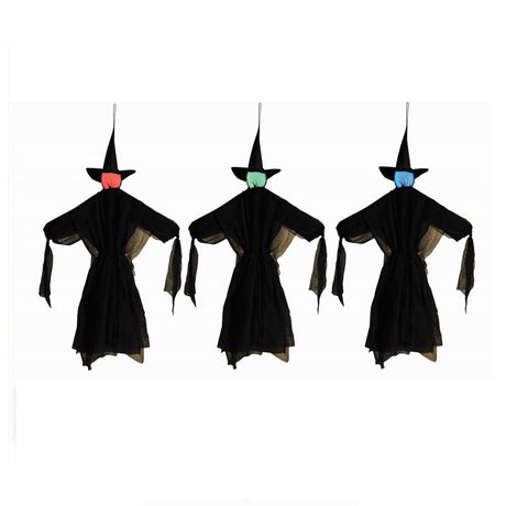 Fun World LED Prelit Hanging Witch Halloween Decor