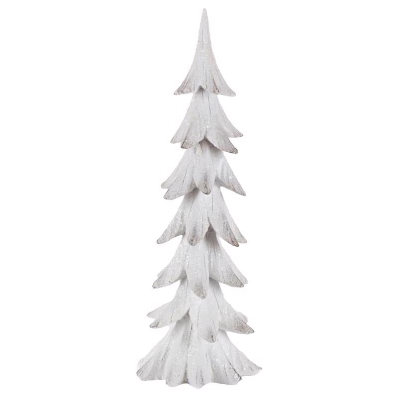 Gerson White Holiday Christmas Tree Table Decor 23.82 in.