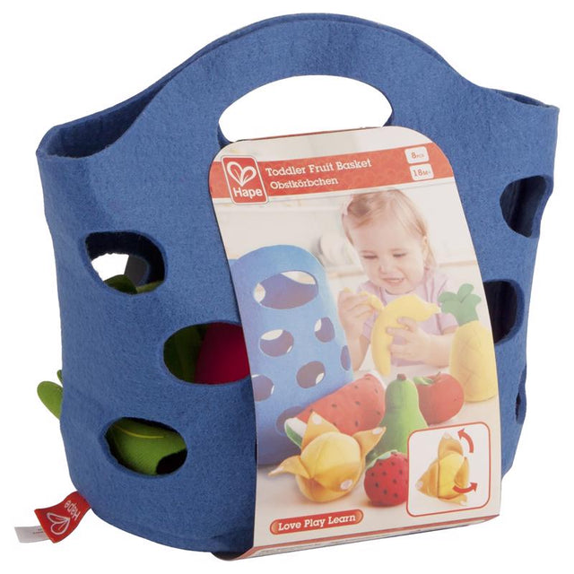 Hape Soft Toy Fruit Basket Plush Blue 8 pc