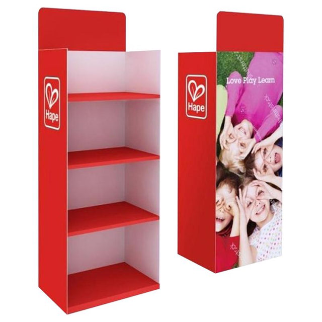 Red Card Stock Toy Multi Shelf Display