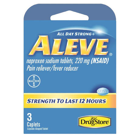 Aleve Drug Store Blue Pain Reliever/Fever Reducer 3 ct