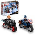 LEGO Black Widow & Captain America Motorcycles Toy Multicolored 130 pc