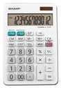 Sharp White 12 digit Solar Powered Calculator