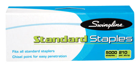 Swingline 1/4 in. L Flat Crown Standard Staples 5000 pk