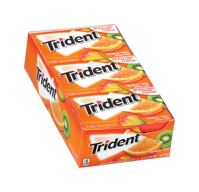 Trident Sugar Free Tropical Twist Chewing Gum 14 pk