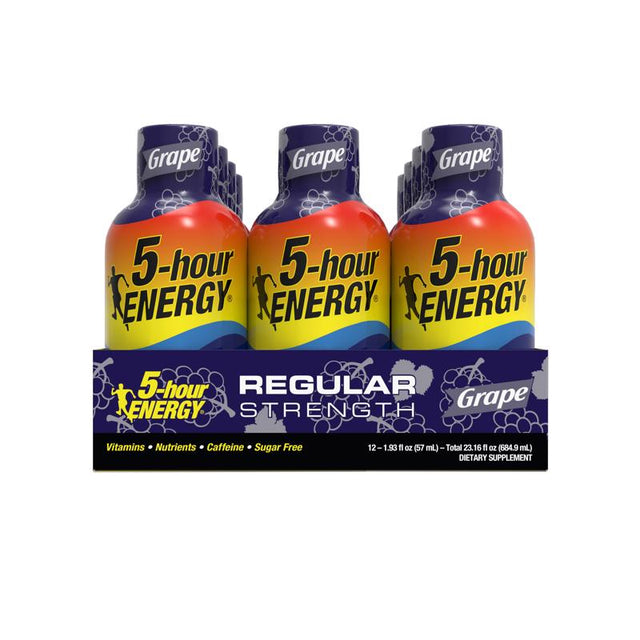 5-hour Energy Regular Strength Sugar Free Grape Energy Shot 1.93 oz