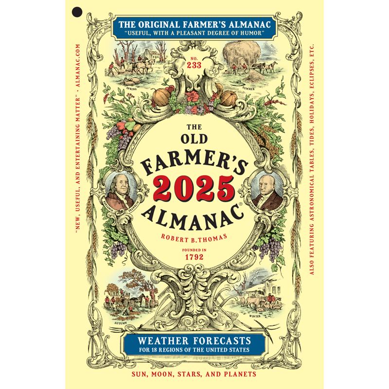 The Old Farmers Almanac Yankee Publishing 2025 Almanac Reference Book