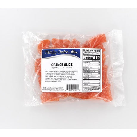 Family Choice Orange Slices Gummi Candy 12 oz