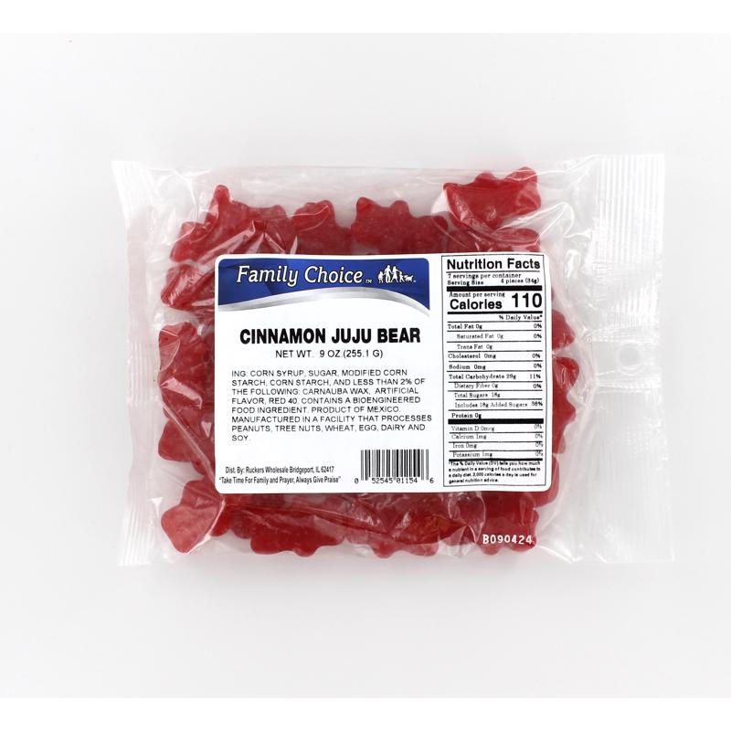 Family Choice Cinnamon Ju Ju Bear Gummi Candy 10 oz