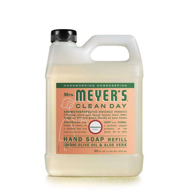 Mrs. Meyer's Clean Day Organic Geranium Scent Hand Soap Refill 33 oz