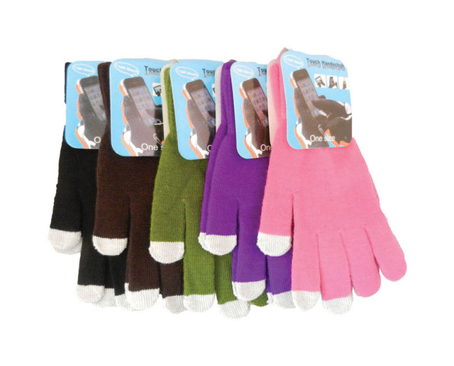 Diamond Visions One Size Fits All Acrylic Texting Assorted Gloves