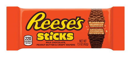 Reese's Sticks Crisp Wafer, Milk Chocolate, Peanut Butter Candy Bar 1.5 oz