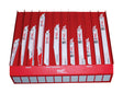 4.32 in. H X 18.32 in. W X 0.01 in. D Red Cardboard Bulk Sawzall Blade Display Bin
