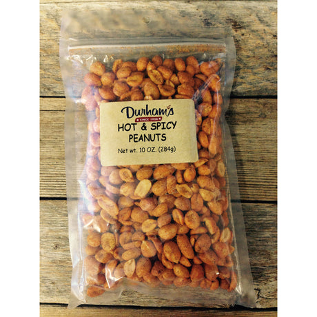 Durhams Hot and Spicy Peanuts 10 oz Bagged