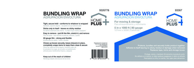 Home Plus 5 in. W X 1000 ft. L Stretch Film