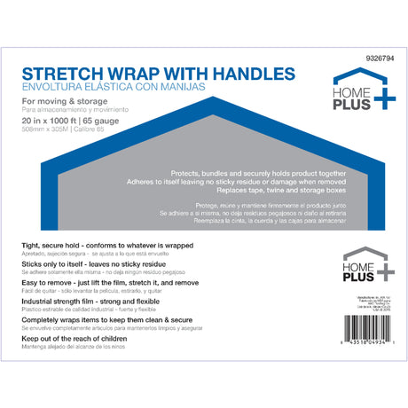 Home Plus 20 in. W X 1000 ft. L Stretch Film