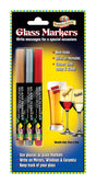Parker & Bailey Assorted Felt Tip Glass Marker 3 pk