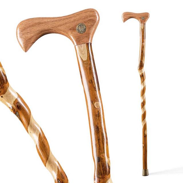 Brazos Walking Sticks 37 in. Brown Hickory Cane