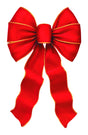 Holiday Trims Red/Gold 7 Loop Christmas Bow 10 inch in.