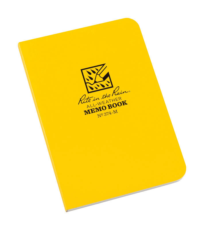 Rite in the Rain 3-1/2 in. W X 5 in. L Perfect Bound Yellow Memo Book