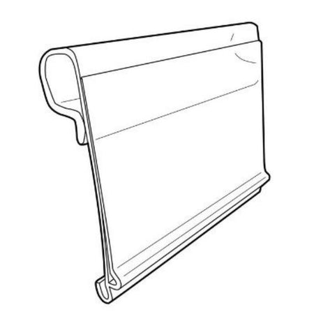 Plastic Peg Hook Bin Tag Holder 0.3125 in. H X 1.5625 in. W