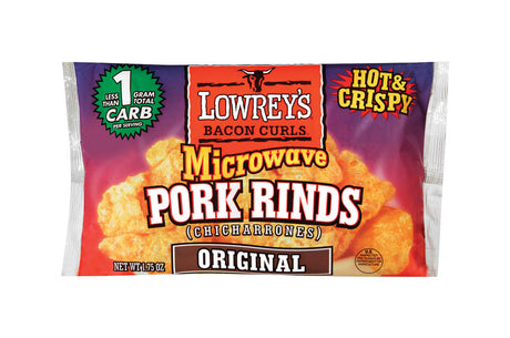 Lowrey's Bacon Microwave Pork Rinds 1.75 oz Bagged