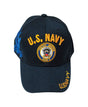 JWM U.S. Navy Logo Baseball Cap Navy Blue One Size Fits All