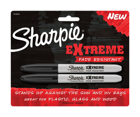 Sharpie Extreme Black Fine Tip Permanent Marker 2 pk