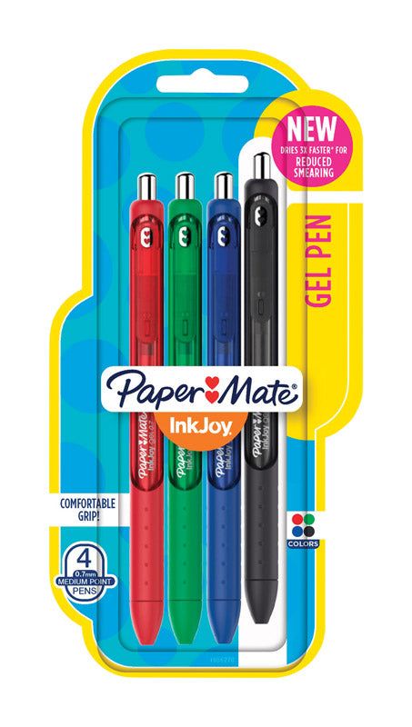 Paper Mate Ink Joy Assorted Retractable Gel Pen 4 pk