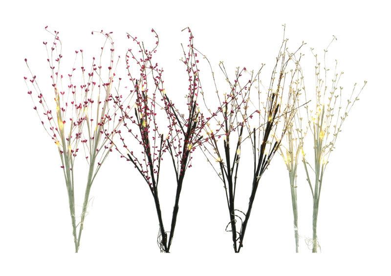 Decoris LED Assorted Berry Branch Stem 29.53 in.