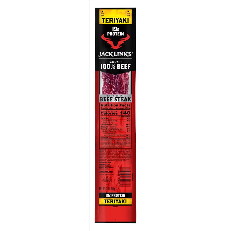 Jack Link's Jumbo Teriyaki Beef Steak 2 oz Packet