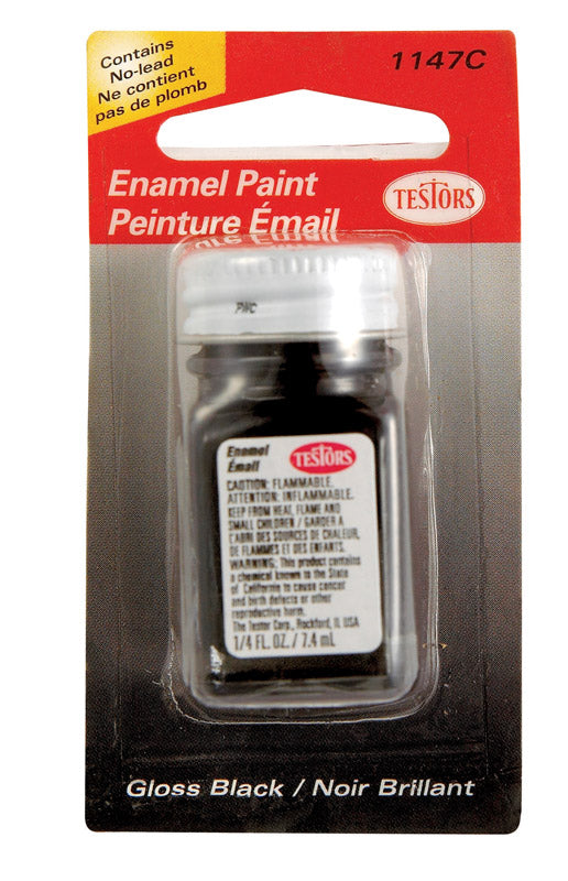 Testors Gloss Black Hobby Paint 0.25 oz