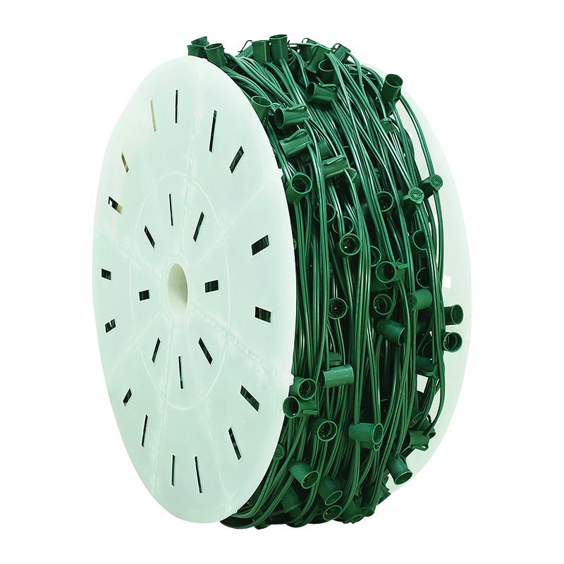 Holiday Bright Lights LED C9 String Socket Light Cord on Reel 1000 ft.