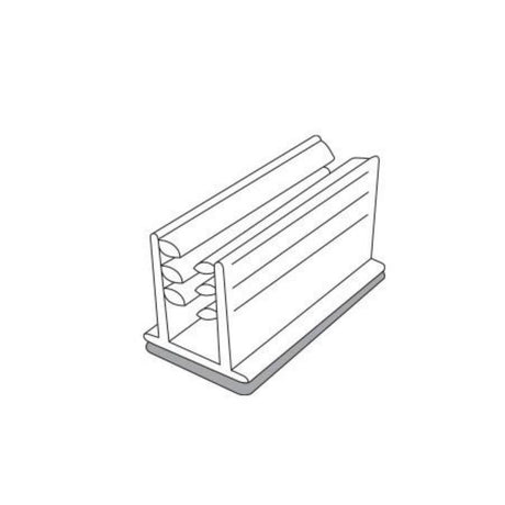 Clear Plastic Lozier/Madix Magnet for Divider System 0.625 in. H X 0.5 in. W X 1 in. L