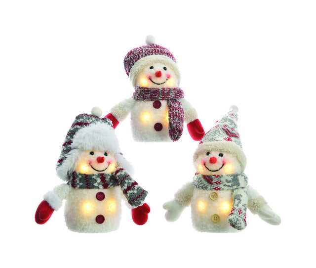 Decoris LED Assorted Snowman Figurine 5.91 in.