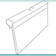 Plastic Peg Hook Bin Tag Holder 1-1/4 in. H X 5/16 in. W