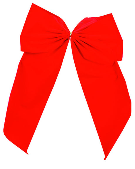 Holiday Trims Red 2 Loop Christmas Bow 15 in.